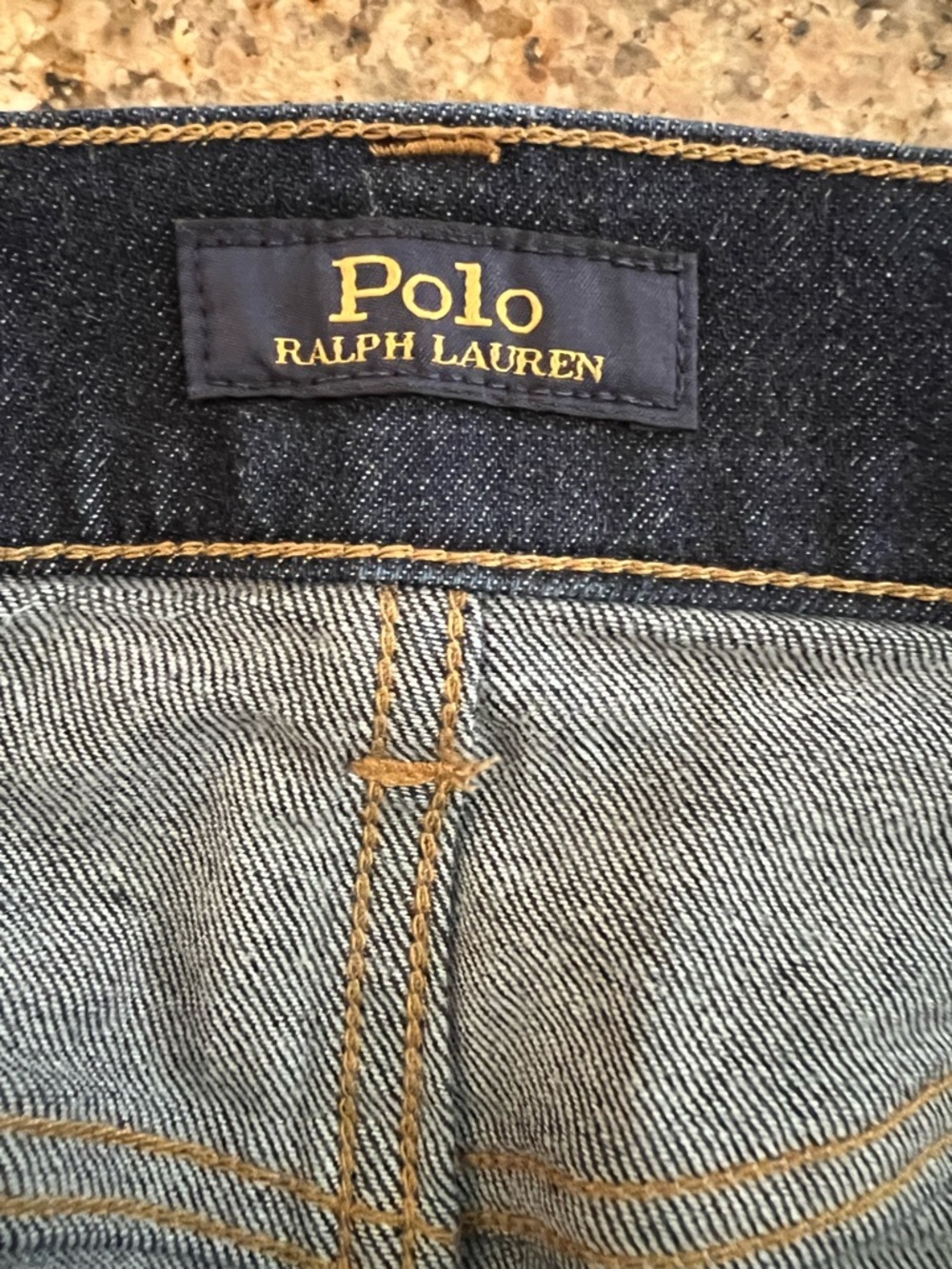 Polo Ralph Lauren High Rise Flared Jeans Dark Wash Seam Detail Size 0 XS - Picture 9 of 13